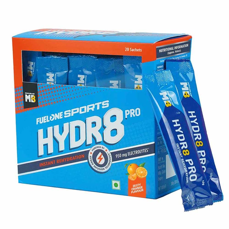 2 - MB Fuel One Sports Hydr8 PRO,  20 sachets/pack  Zesty Orange 