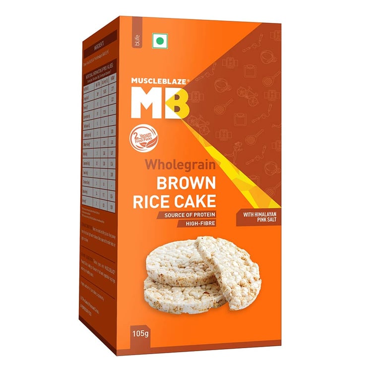 1 - MuscleBlaze Wholegrain Brown Rice Cake,  1 Piece(s)/Pack  with Himalayan Pink Salt 
