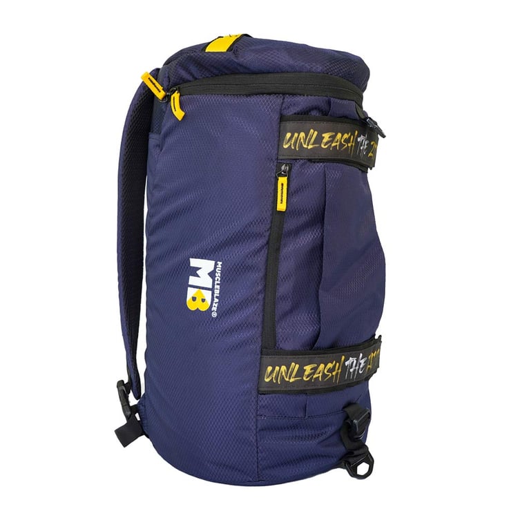 3 - MuscleBlaze Hybrid Gym Bag (UNLEASH THE ZIDD),  Blue 